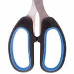 Ножницы BRAUBERG "Classic+" 205 мм черно-синие классической формы резиновые вставки (4 штуки в упаковке)