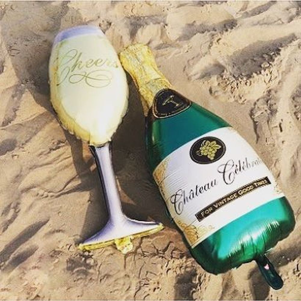 Шар (41''/104 см) Фигура, Бокал шампанского 1 шт.