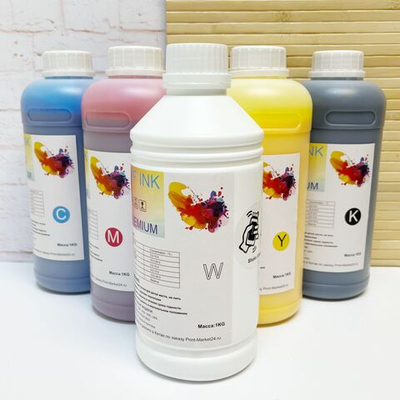 Чернила для DTF печати Premium 5*100ml CMYK+W