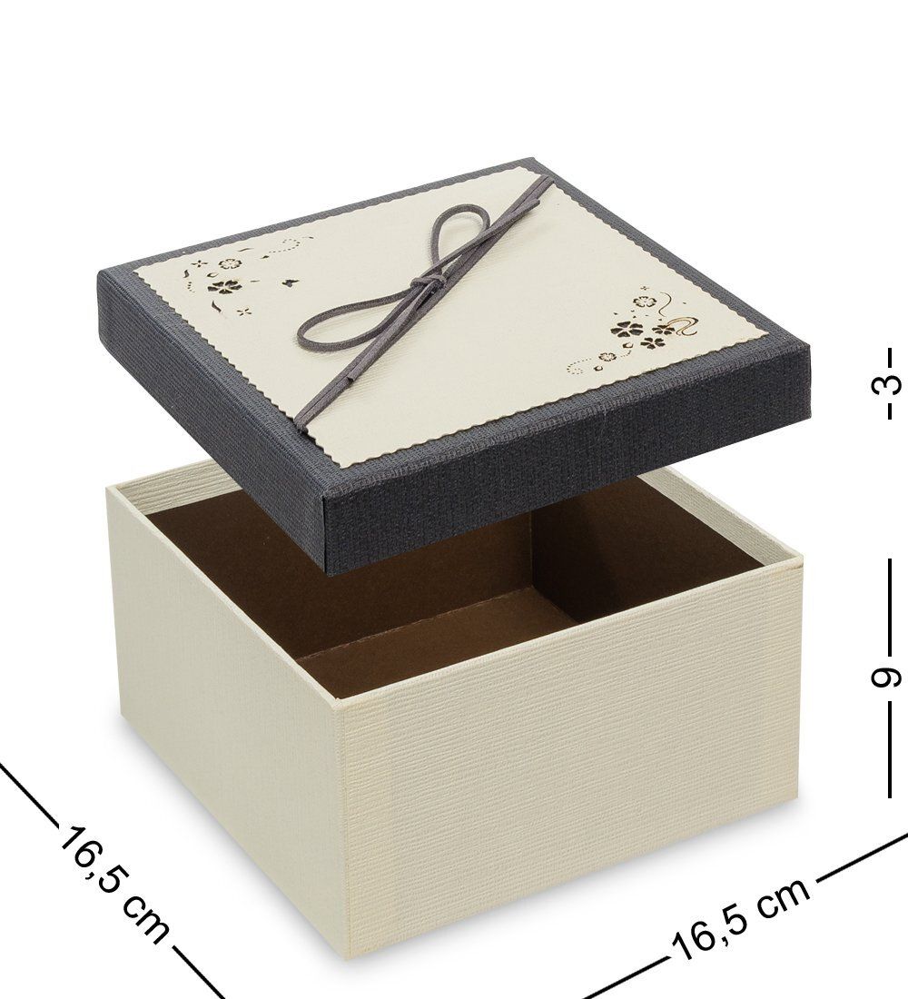 WF-81-B Набор коробок из 3шт «Квадрат» цв.кремовый