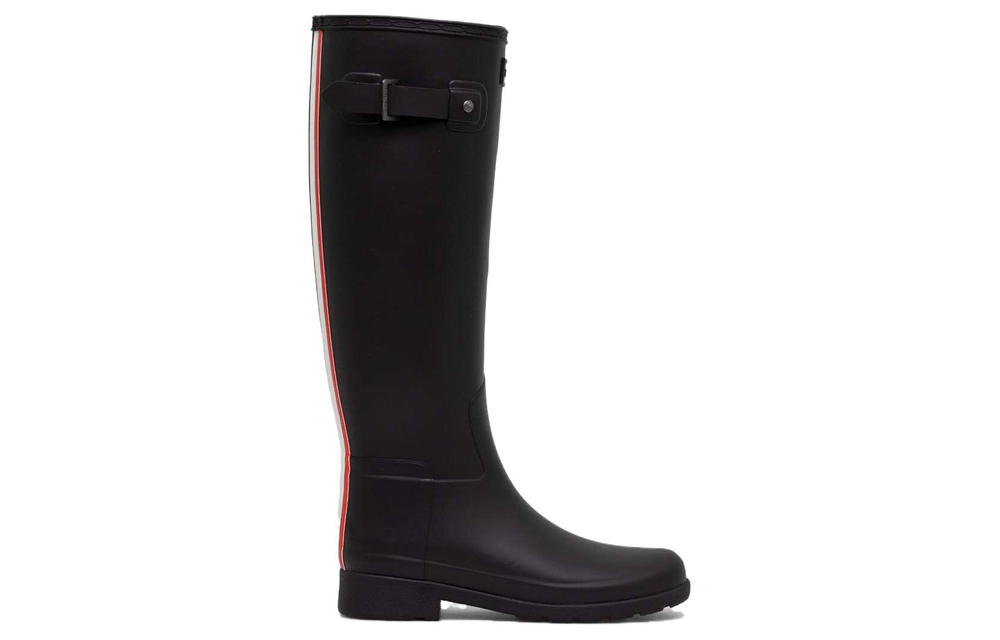 HUNTER Refined Waterproof Rain Boots Women"s Black
