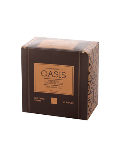 Уголь кокосовый Oasis Premium 25 мм. (18 шт, 0.25 кг.)