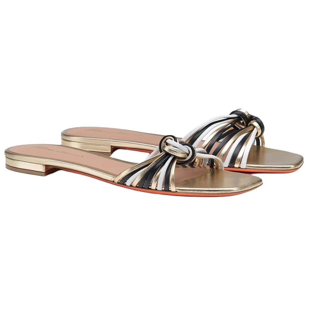 Santoni Slide Slippers Women"s Gold