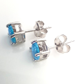 Серьги Эстерелла, серебро 925 пробы, с синтетическим опалом/Ф