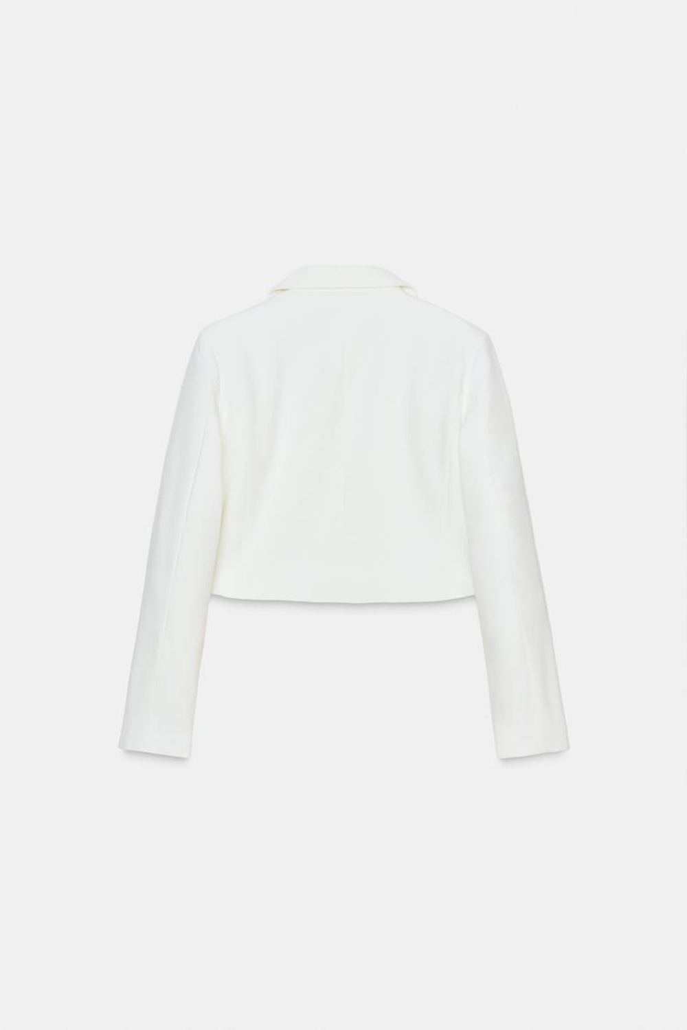 ZARA УКОРОЧЕННЫЙ БЛЕЙЗЕР С КАРМАНАМИ, ЭКРЮ