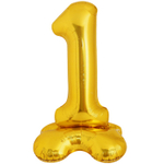 Шар фольгированный Цифра 1 127 см (Золотой)
