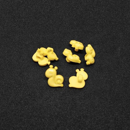 Т179  декор пришив.элемент, 15 мм, цв.желтый, улитка