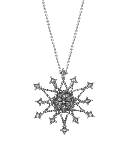 "Фиртина" подвеска в серебряном покрытии из коллекции "INVERNO" от Jenavi с замком карабин