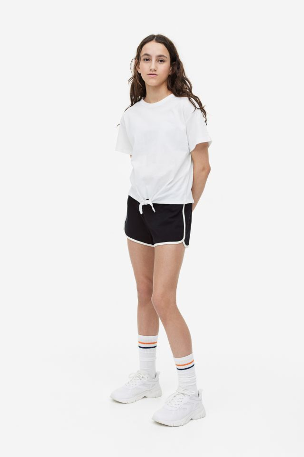 H&M Хлопковые шорты, черный