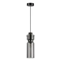 5057/1 PENDANT ODL24 000 черный/дымчатый/металл/стекло Подвес E27 1*40W SCROW