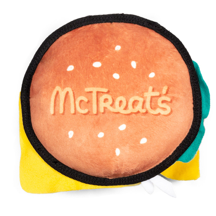 Gigwi TRICK'O'TREATS игрушка для собак гамбургер для тритсов с пищалкой 18 см