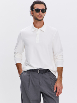 Повседневный базовый лонгслив поло