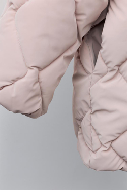 ZARA ЛЕГКОЕ СТЕГАНОЕ ПРОРЕЗИНЕННОЕ ПАЛЬТО, ЦВЕТ РОЗОВОГО ДЕРЕВА