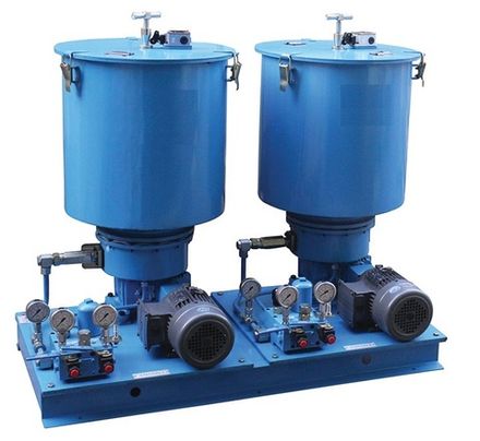 DJRB-L200ZIV - Станция смазки электрическая для двухлинейных систем, рабочее давление до 200 бар, подача 200 мл/мин, мощность двигателя 1,1+1,1 кВт, объем бака 60 литров; тип станции - Сдвоенная с двумя выходами