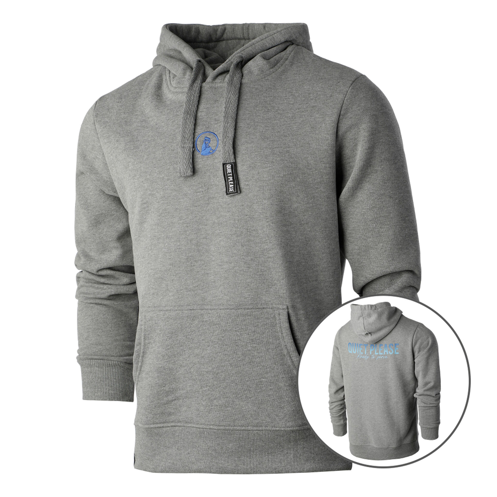 Мужская кофта теннисная Quiet Please Ready To Serve Hoody Men - Grey, Blue