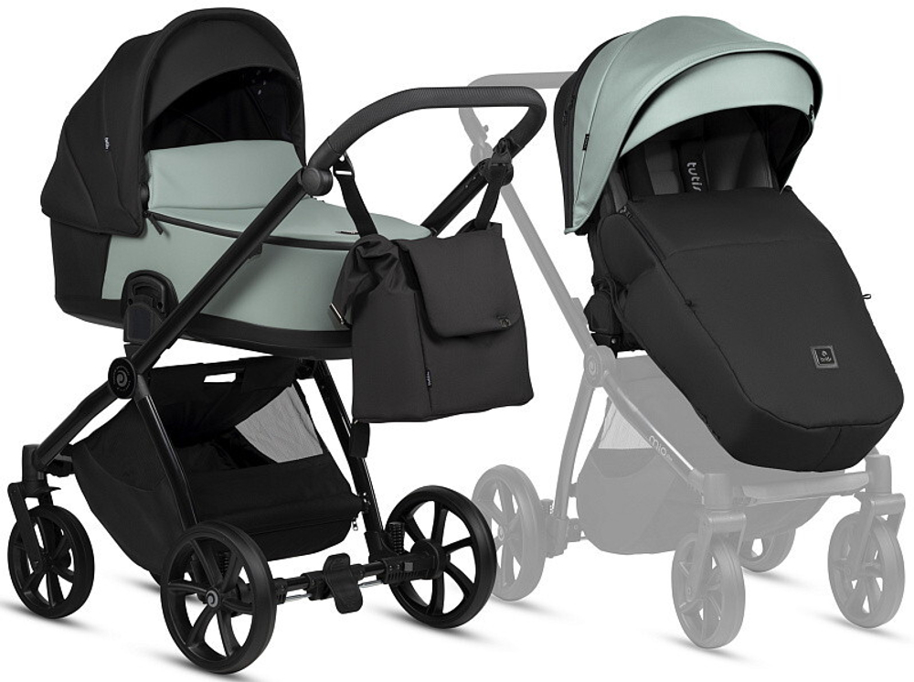 Детская коляска Tutis Mio 3 Plus Essential Кожа 2 в 1 1502039 Sage