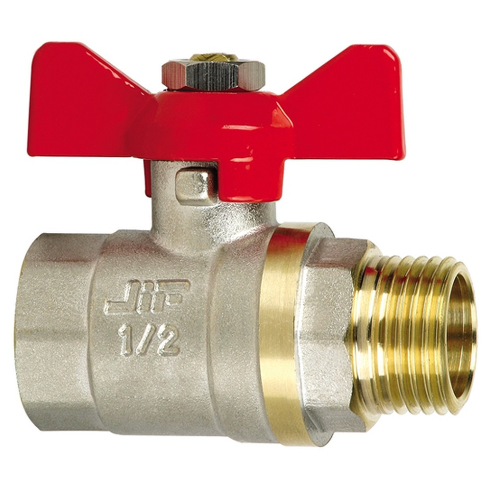 Кран шаровый "бабочка" ВН внутренняя наружная резьба 1" (JIF.355) уп 10 шт