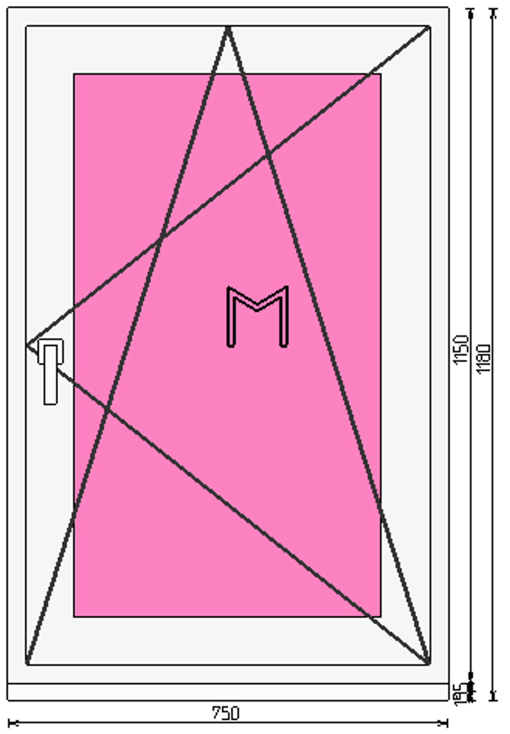 Пластиковое окно 1150 х 750 ТермА Эко + Москитная сетка