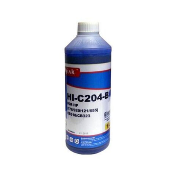 Чернила для HP (178/121/122/650/655/901/920/GT51/GT52/GT53) CB318/CB323 (1л, cyan, Dye) HI-C204-B Gloria™ MyInk