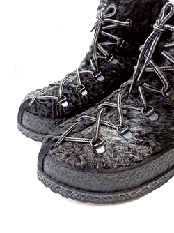 Ботинки из натурального каракуля "DOUBLE COLOR"