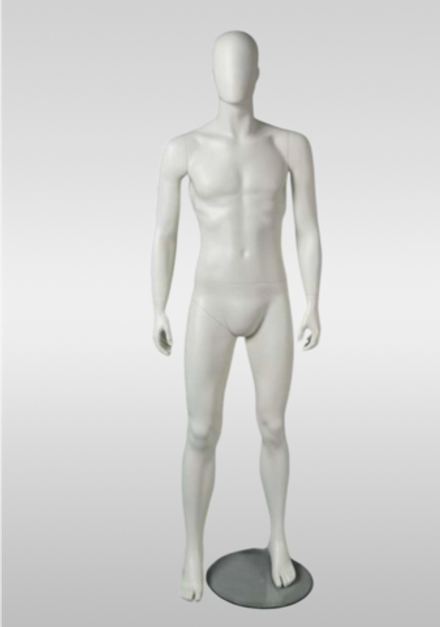 Мужской абстрактный манекен Jym 19/Белый матовый