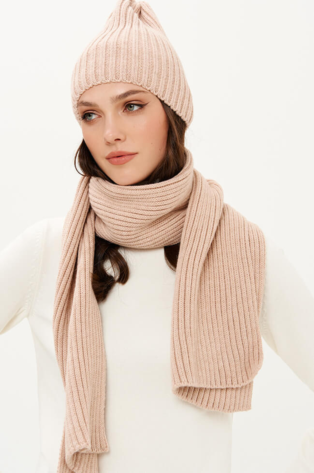 8427 Шапка женская (розовый)