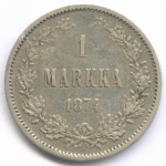 1 марка 1874 год (S). Россия для Финляндии. VF-XF