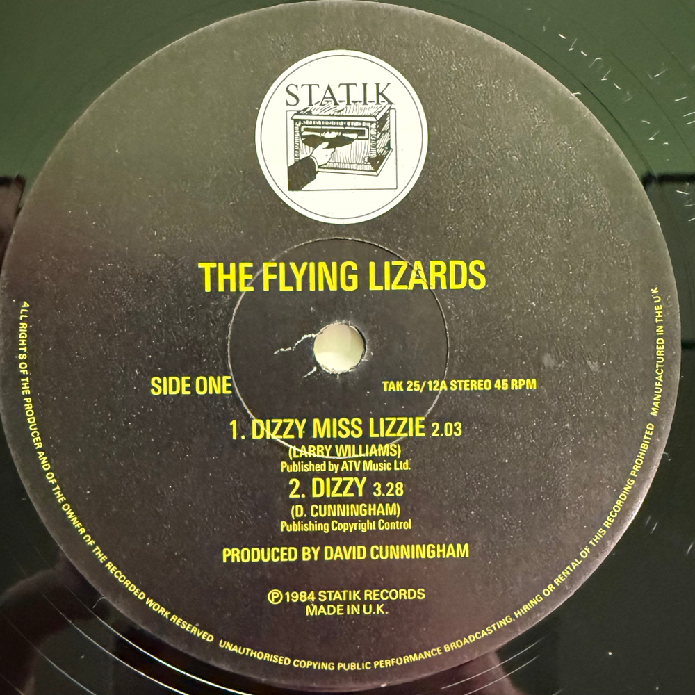 The Flying Lizards ‎– Dizzy Miss Lizzie (Англия 1984г.) 12", 45 RPM