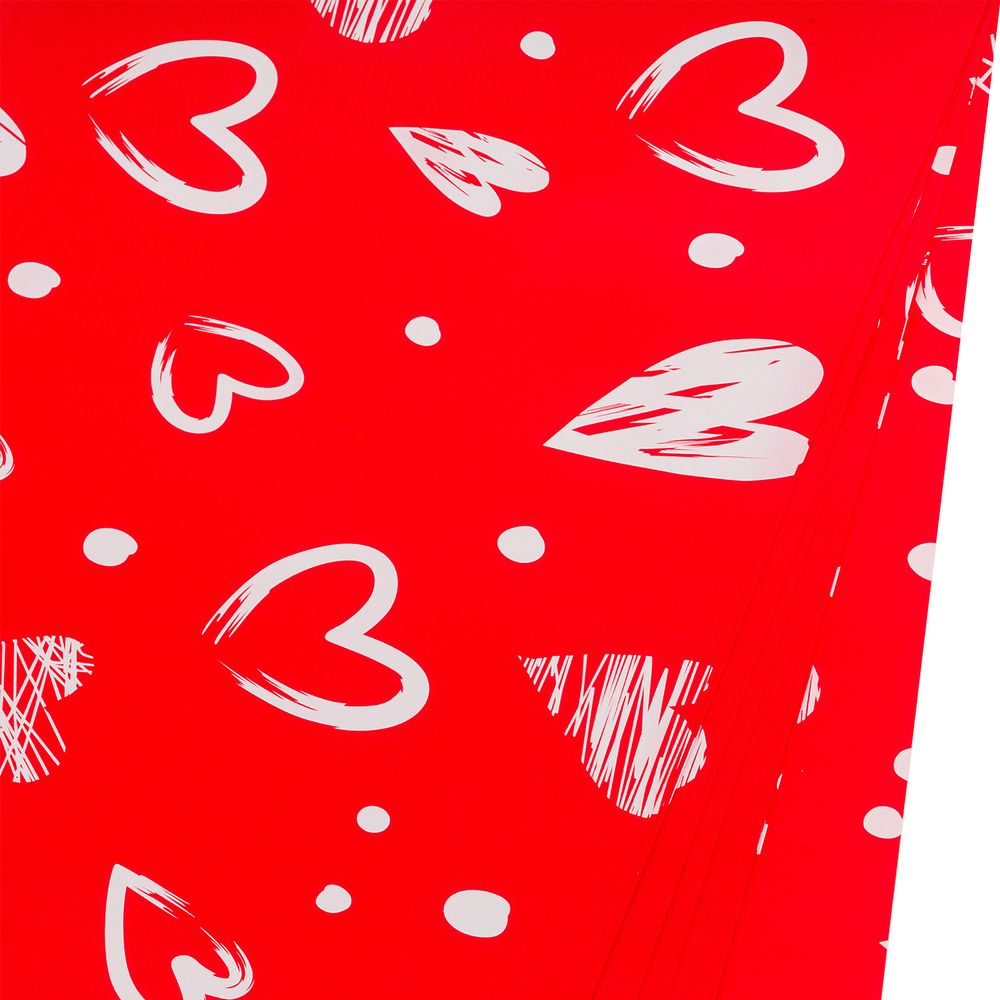 ЛИСТ "Сердца" 57x57см (20шт) (Розовый)