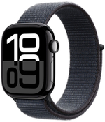 Apple Watch Series 10, 42 мм, алюминий цвета «Чёрный оникс», браслет Sport Loop чернильного цвета