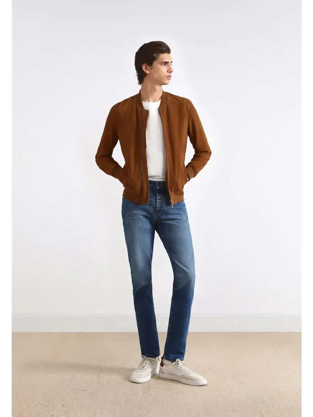 Куртка-бомбер из 100% кожи