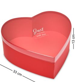 WG-65/3-A Коробка подарочная «Сердце» цв.розовый