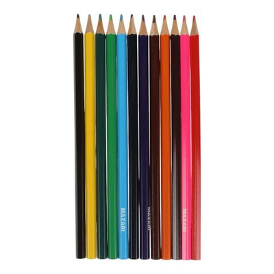 Карандаши 12цв. "Милый котенок" d грифеля=2,65мм. дерев. шестигран. коробка (Mazari)