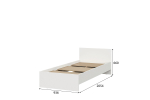 Денвер Кровать (0,9х2,0) (SAFE) (Белый ) с основанием SV Мебель