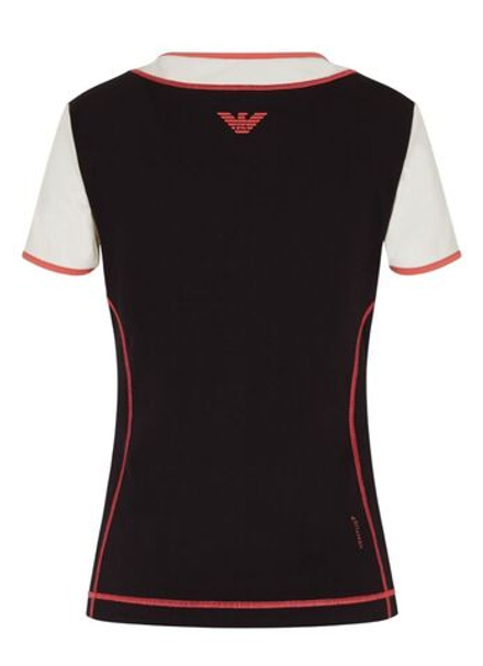 Женская теннисная футболка EA7 Tennis Pro Freestyle - black/vapor blue