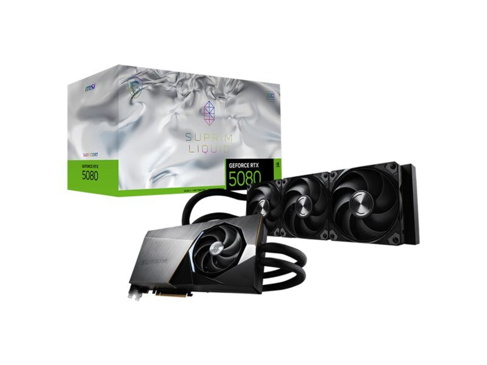 Видеокарта MSI Nvidia GeForce RTX 5080 SUPRIM [RTX 5080 16G SUPRIM LIQUID SOC]