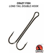 Двойной крючок Crazy Fish Long Tail Double Hook №3/0 3 шт