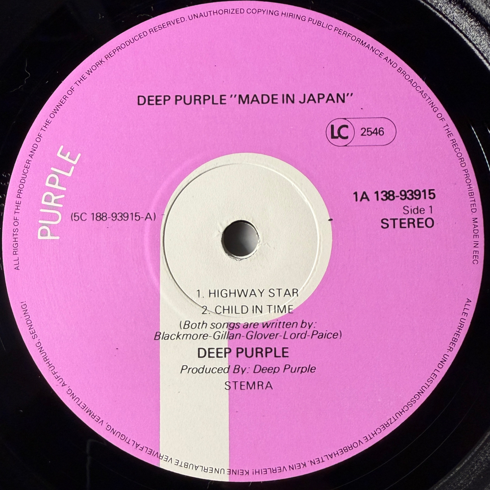 Deep Purple ‎– Made In Japan 2LP (Европа)