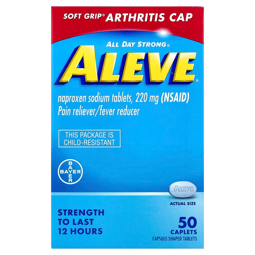 Aleve, Напроксен в таблетках, 220 мг, 50 капсул