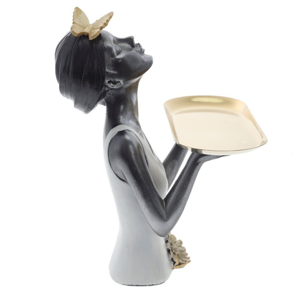 GAEM Фигурка декоративная "Девочка" с подносом, L22,5 W14,5 H28 см