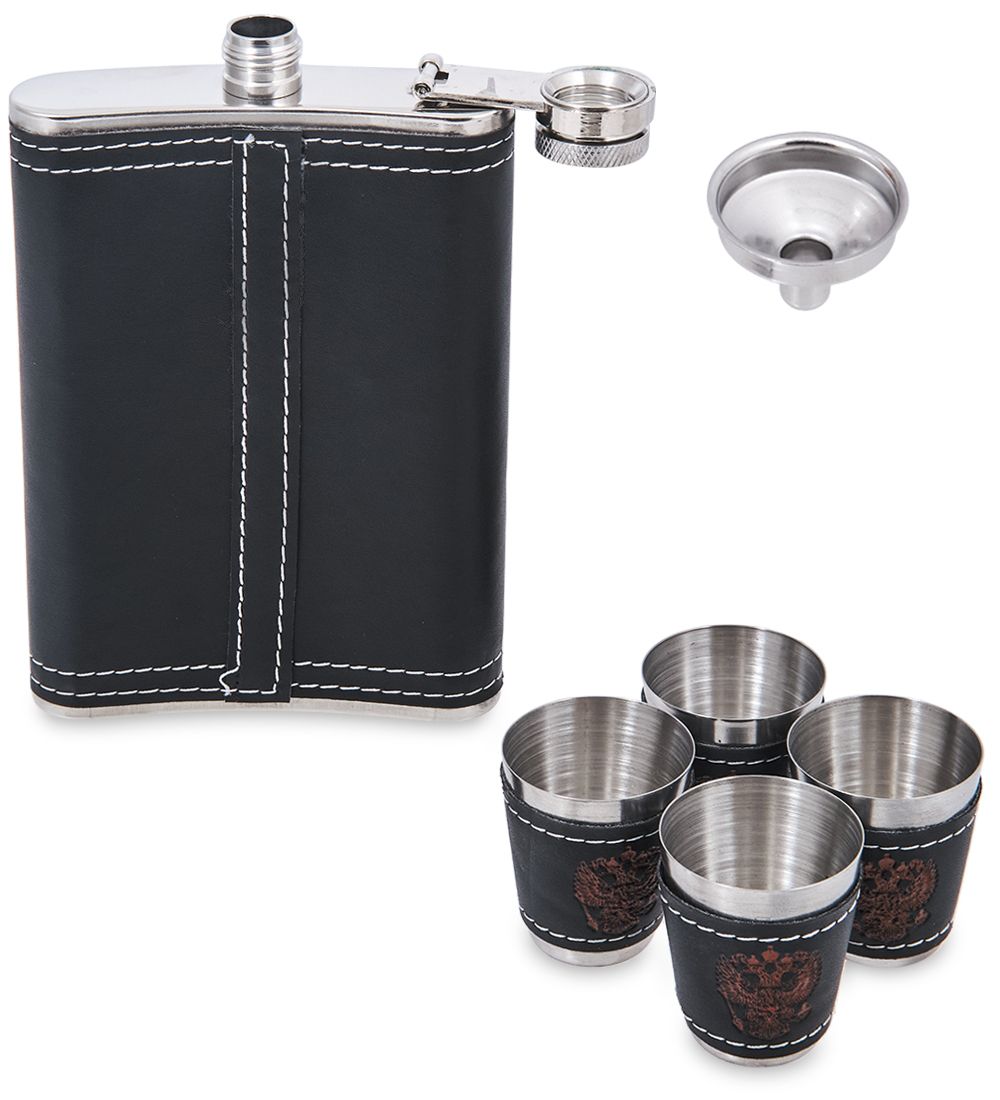 GT-106 Подарочный набор фляжка со стопками «Герб» 280 мл