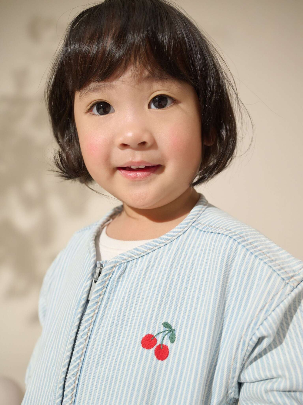 Куртка с вышивкой на молнии для девочки Next E43-353, Голубой