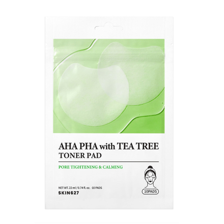 Тонер-пэды с кислотами и маслом чайного дерева Skin627 AHA PHA With Tea Tree Toner Pad, 10 шт