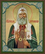 Икона "Тихон Патриарх Московский" 10х12 на МДФ-6