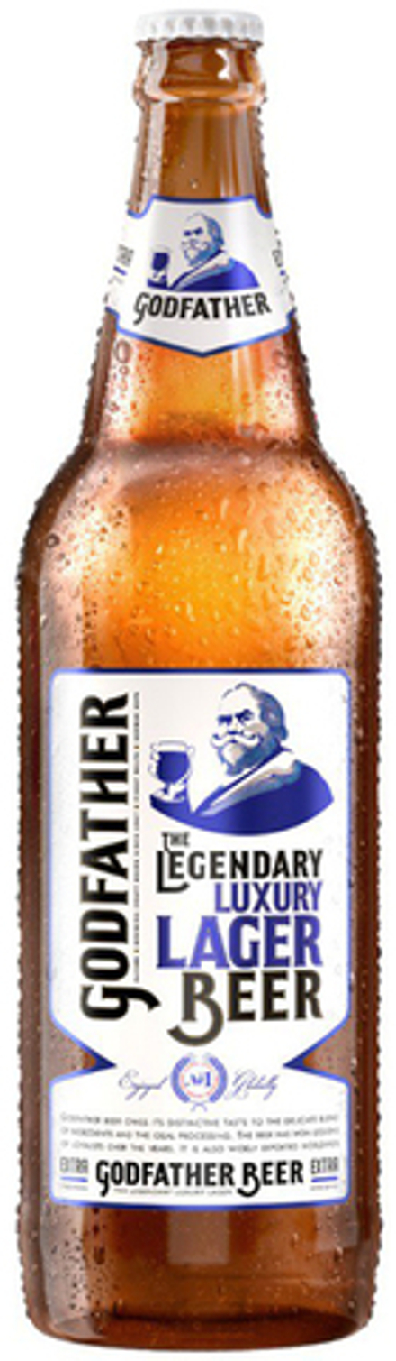 Пиво Годфавэр Вэ Леджендари Лакшари Лагер Бир / Godfather The Legendary Luxury Lager Beer 0.65 - стекло