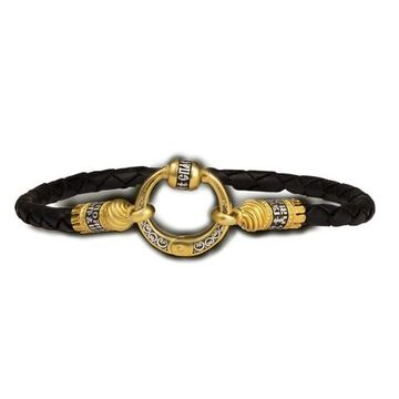 50014 Кожаный браслет с переходником