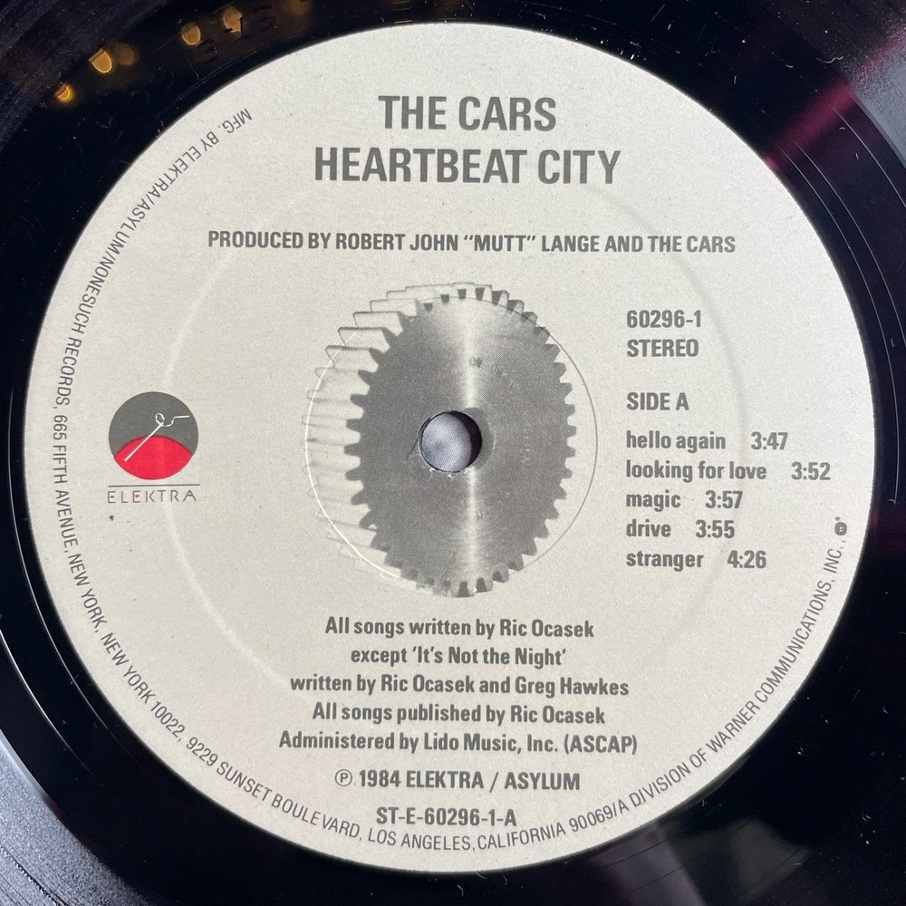 Винтажная виниловая пластинка LP The Cars Heartbeat City (USA 1984) Stranger Eyes
