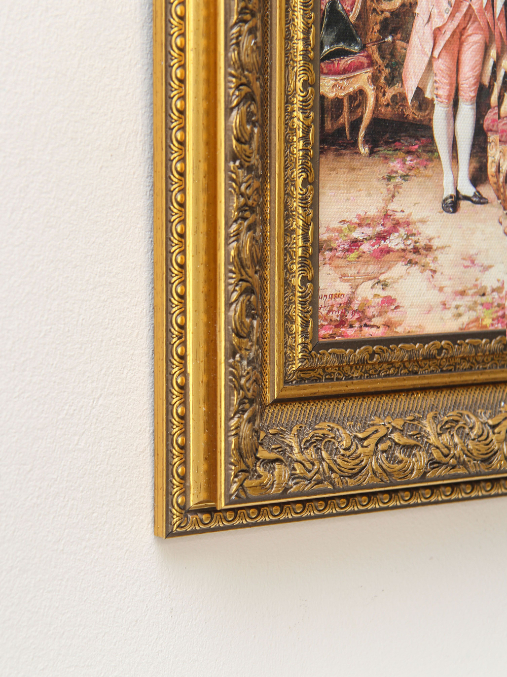 Картина на стену для интерьера на холсте "Золотой век" в классической раме 41*51 см