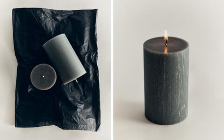 Декоративная свеча Zara Home, 7х7.3х7.3 см, бумага, 6339/065