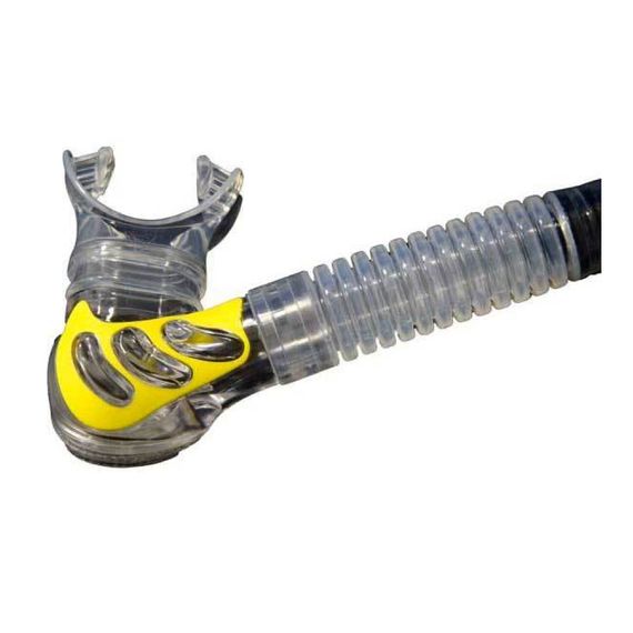 Трубка Cressi Alfa Dry черно-желтая